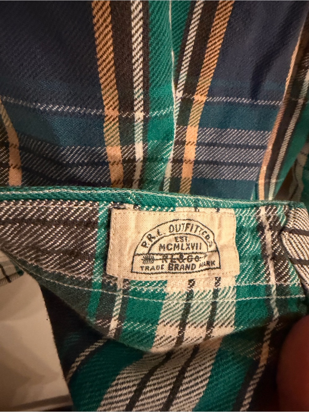 Ralph Lauren Plaid Button-Down Flannel Work Shirt - Picture 4 of 6